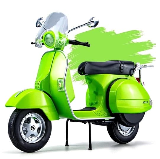 رنگ سبزPX125ماکت موتور وسپا
