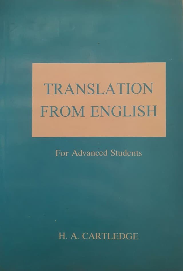 کتاب TRANSLATION FROM ENGLISH for Advanced Students