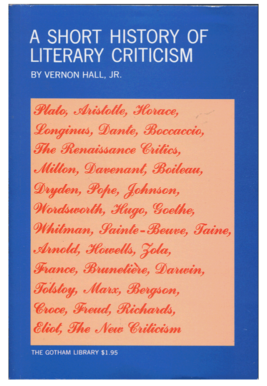 کتاب A Short History of Literary Criticism by Vernon Hall